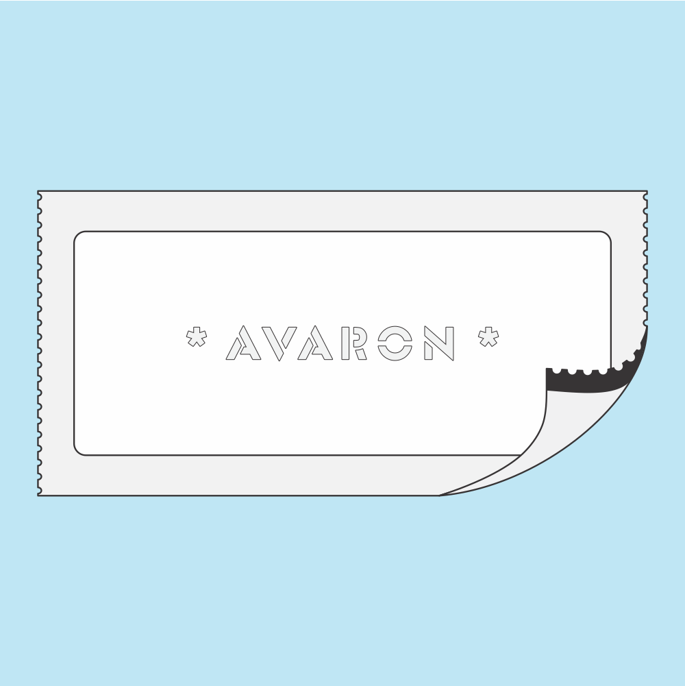 White envelope with its flap partially open on a light blue background.