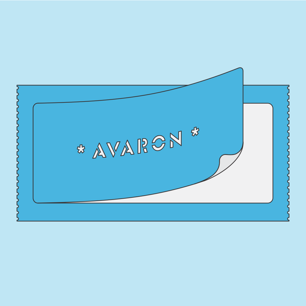 White envelope with its flap partially open on a light blue background.