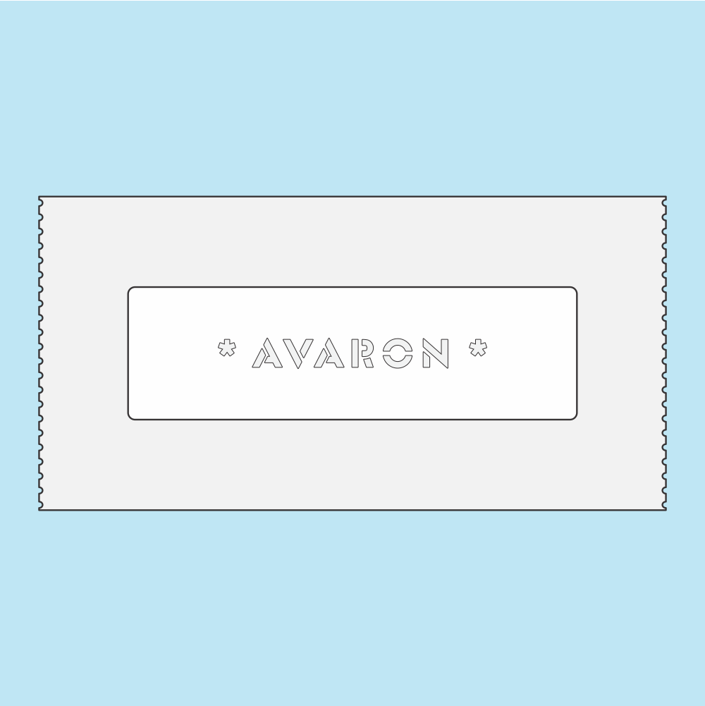 White envelope with its flap partially open on a light blue background.