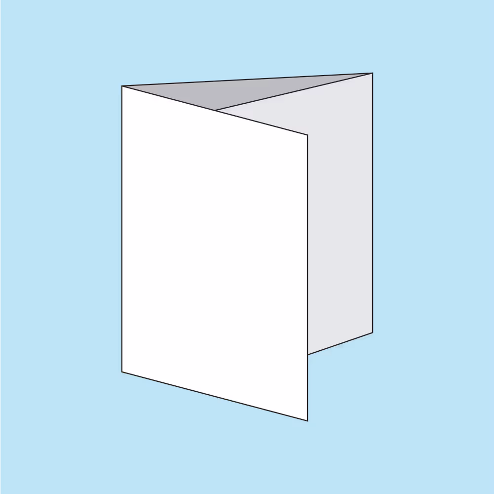 Simple illustration of an open white folder with a light blue background.