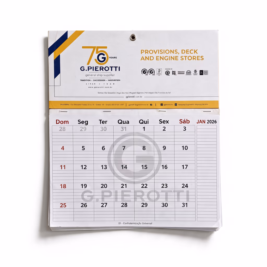 Calendários personalizados